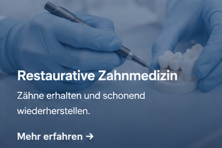 Zahnärztliche Behandlung mit feinen Instrumenten – restaurative Zahnmedizin