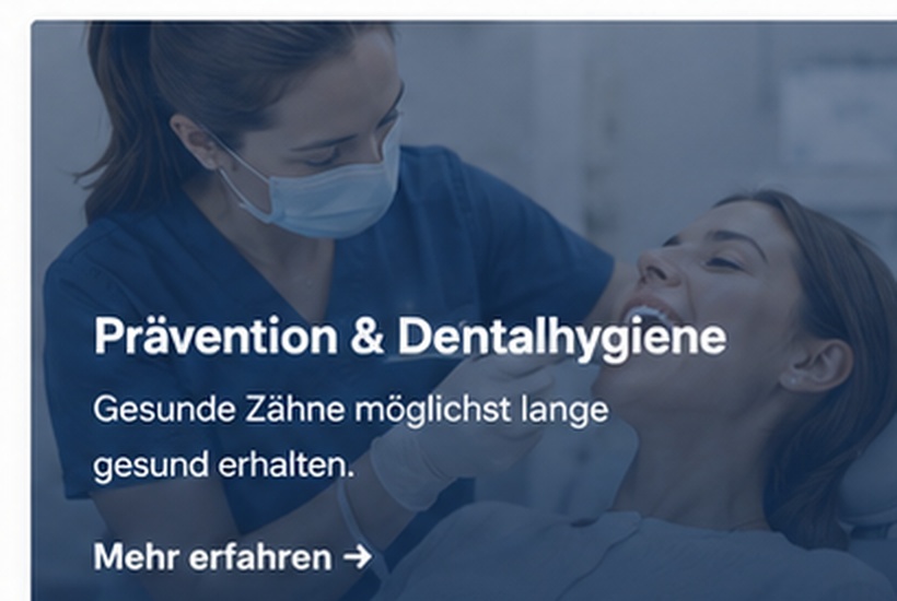 Zahnärztliche Kontrolle im Behandlungsstuhl – Prävention und Dentalhygiene