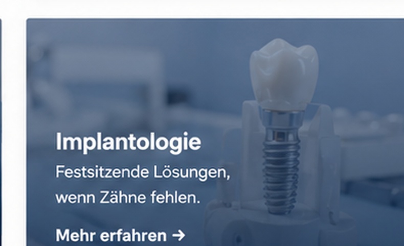 Dentalimplantat mit Zahnkrone – Implantologie